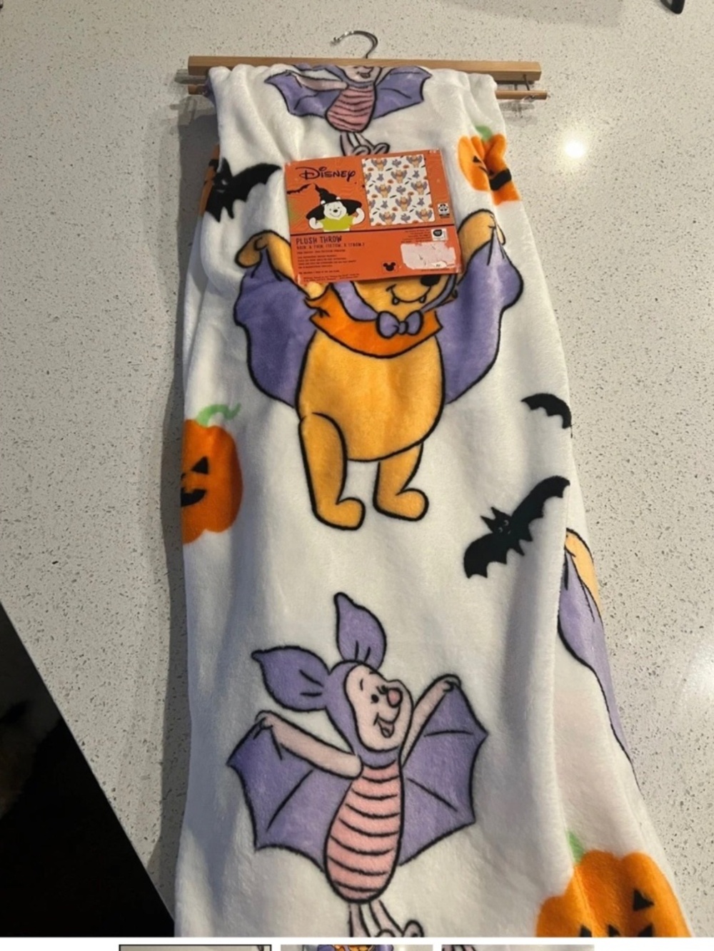 VIRAL Disney Halloween Winnie the Pooh and Piglet throw blanket 50x70